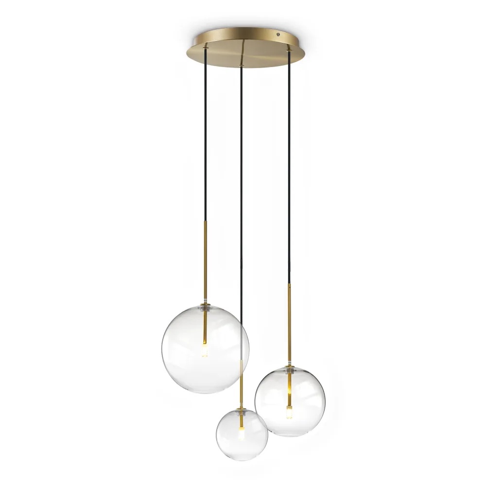 Lustra Equinoxe 3xG4, Ø420mm, IP20, aurie, Ideal Lux