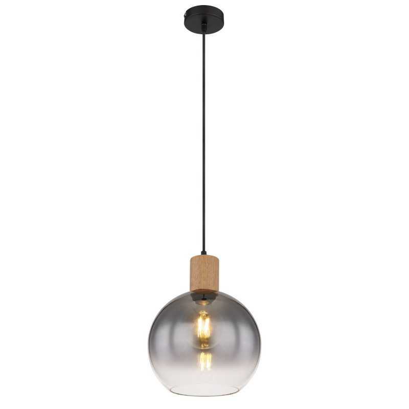 Pendul Moitas 15656H, 1xE27, MDF, fumuriu+negru