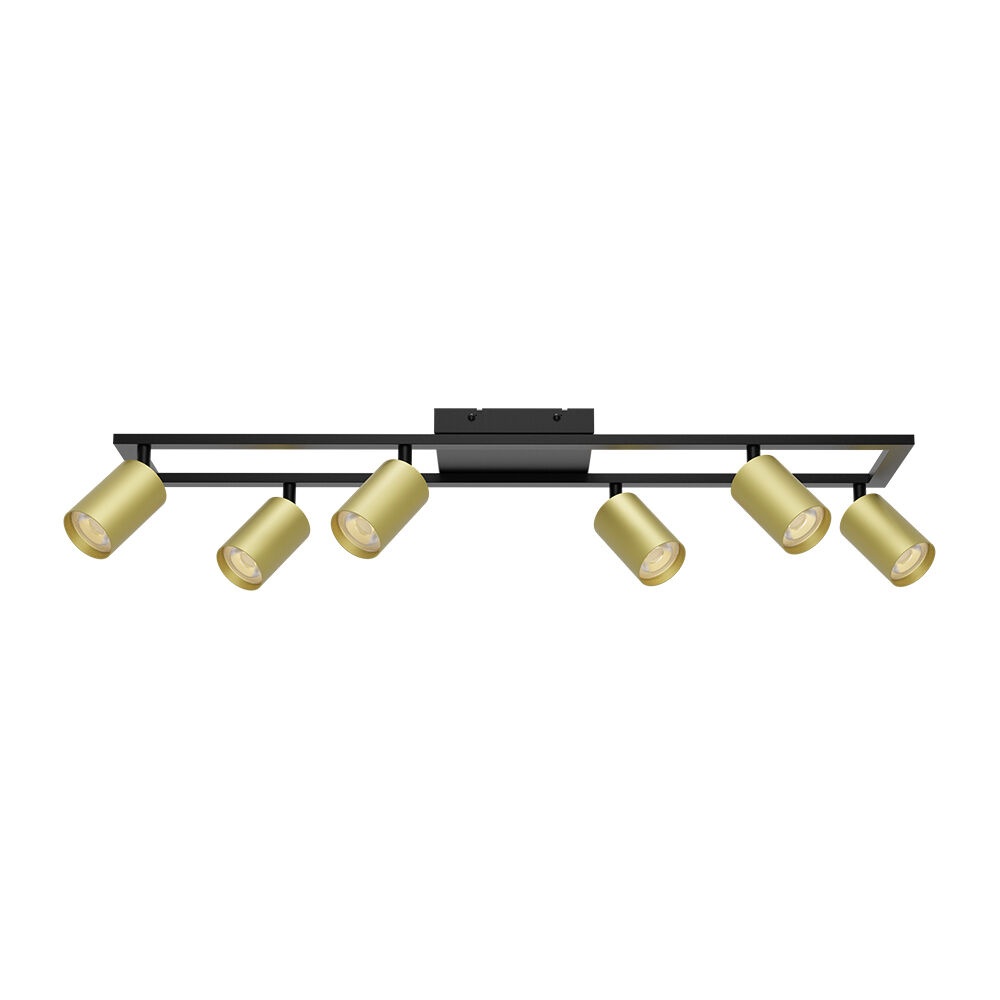 Spot aplicat 6xGU10, aluminiu, auriu, IP20, Braytron