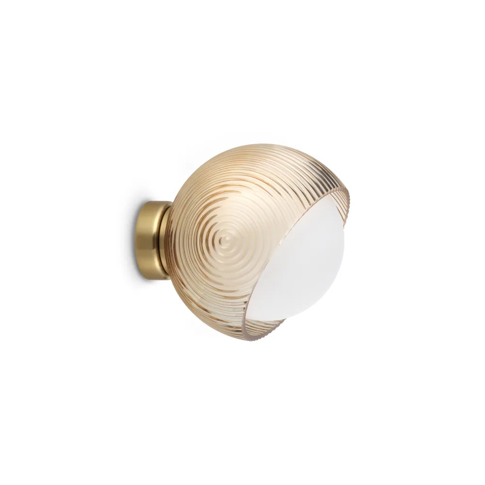 Spot aplicat rotund Bloom 1xE27, IP20, auriu, Ideal Lux