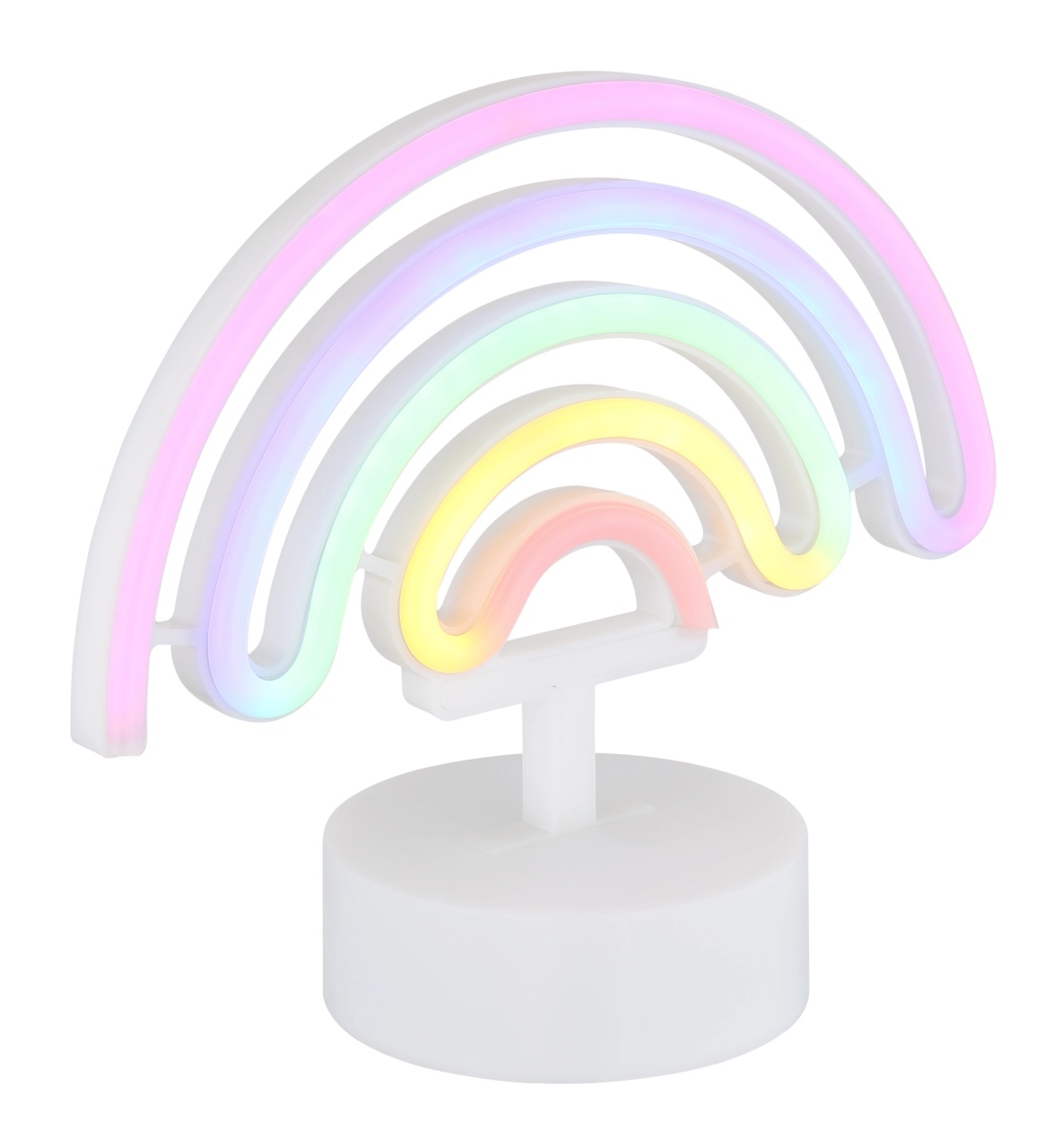 Veioza LED forma de curcubeu 2W, IP20, baterie, opal/alb