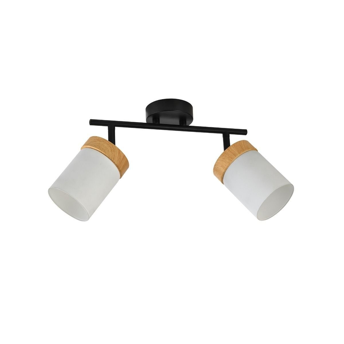 Aplica Frosted AP2, 2xE27, neagra, lemn, Klausen