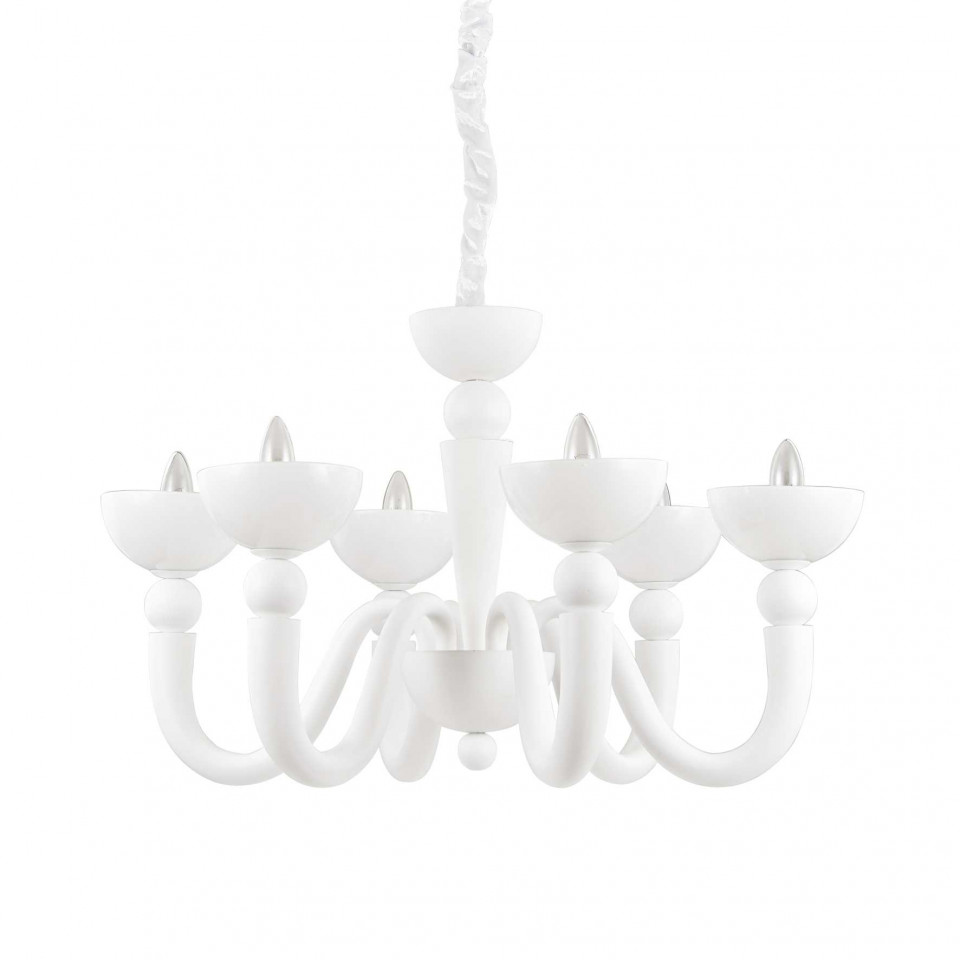 Candelabru Bon Bon 093994, 6xE14, alb, IP20, Ideal Lux