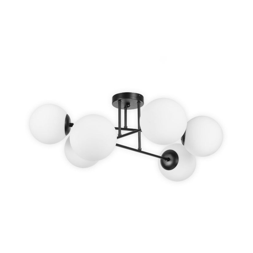 Candelabru interior Zhara, 6xE27, modern, negru, Klausen
