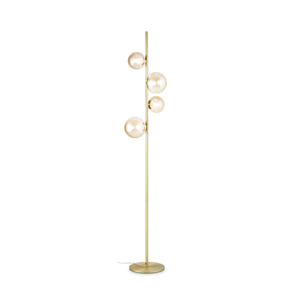 Lampadar Perlage, 4xG9, IP20, ambra, Ideal Lux