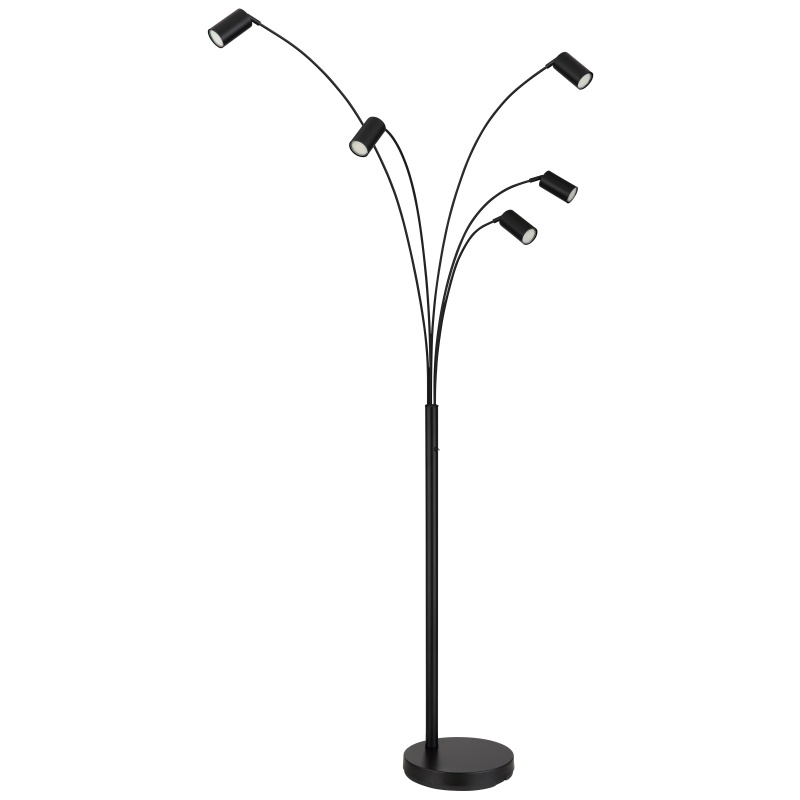 Lampadar Robby 5xGU10, IP20, negru mat, Globo Lighting