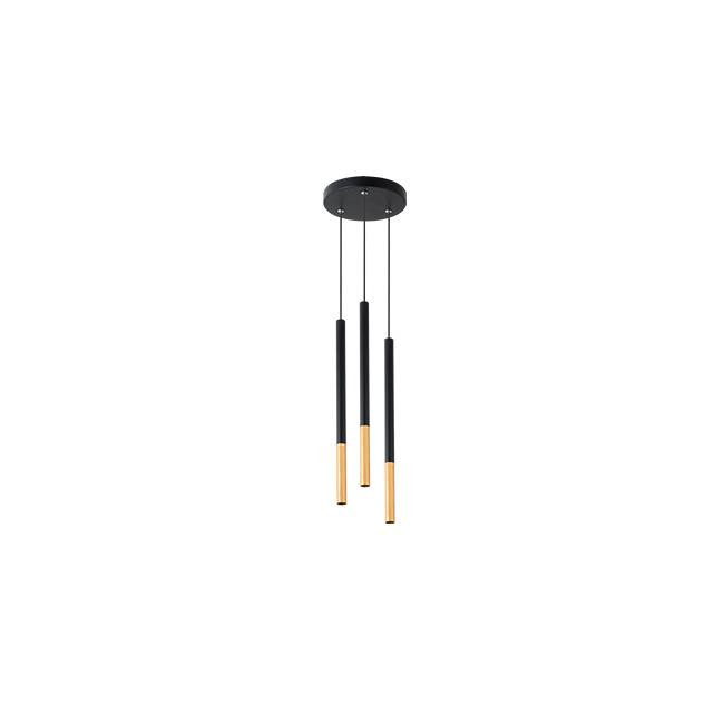 Lustra Piero, 3xG9, negru+auriu