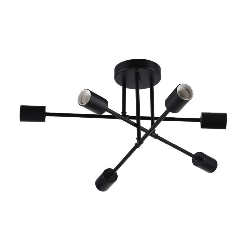 Lustra Zen, 6xE27, IP20, neagra, Klausen
