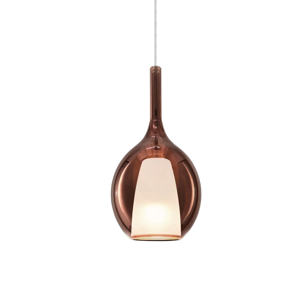 Pendul Kalique-2, 1xE27, Ø180mm, IP20, cupru, Ideal Lux