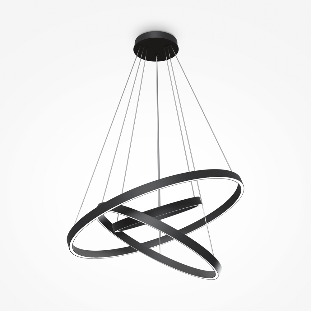 Pendul Rim, 115W, lumina neutra (4000K), negru, Maytoni