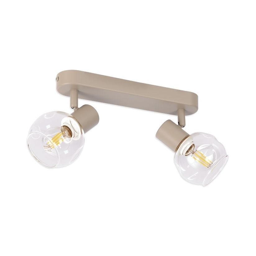 Spot aplicat Aera, 2xE14, IP20, bej, Klausen