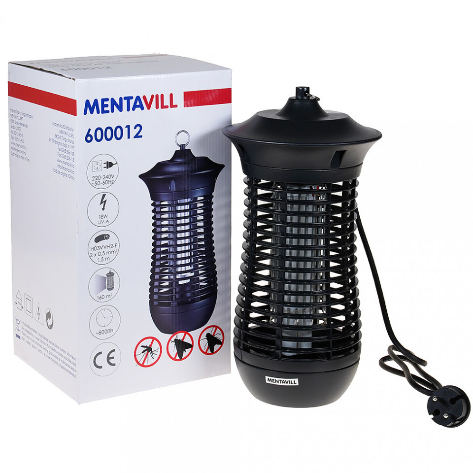 Aparat UV anti-insecte electronic, 18W, negru, Mentavill