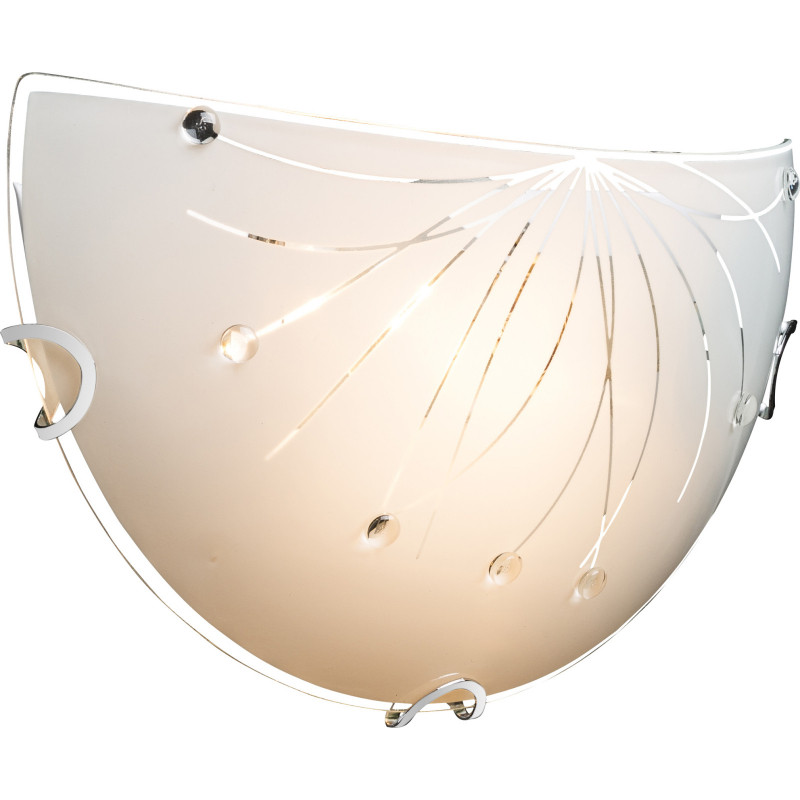 Aplica Calimero 40402W, 1xE27, alba+crom, IP20, Globo