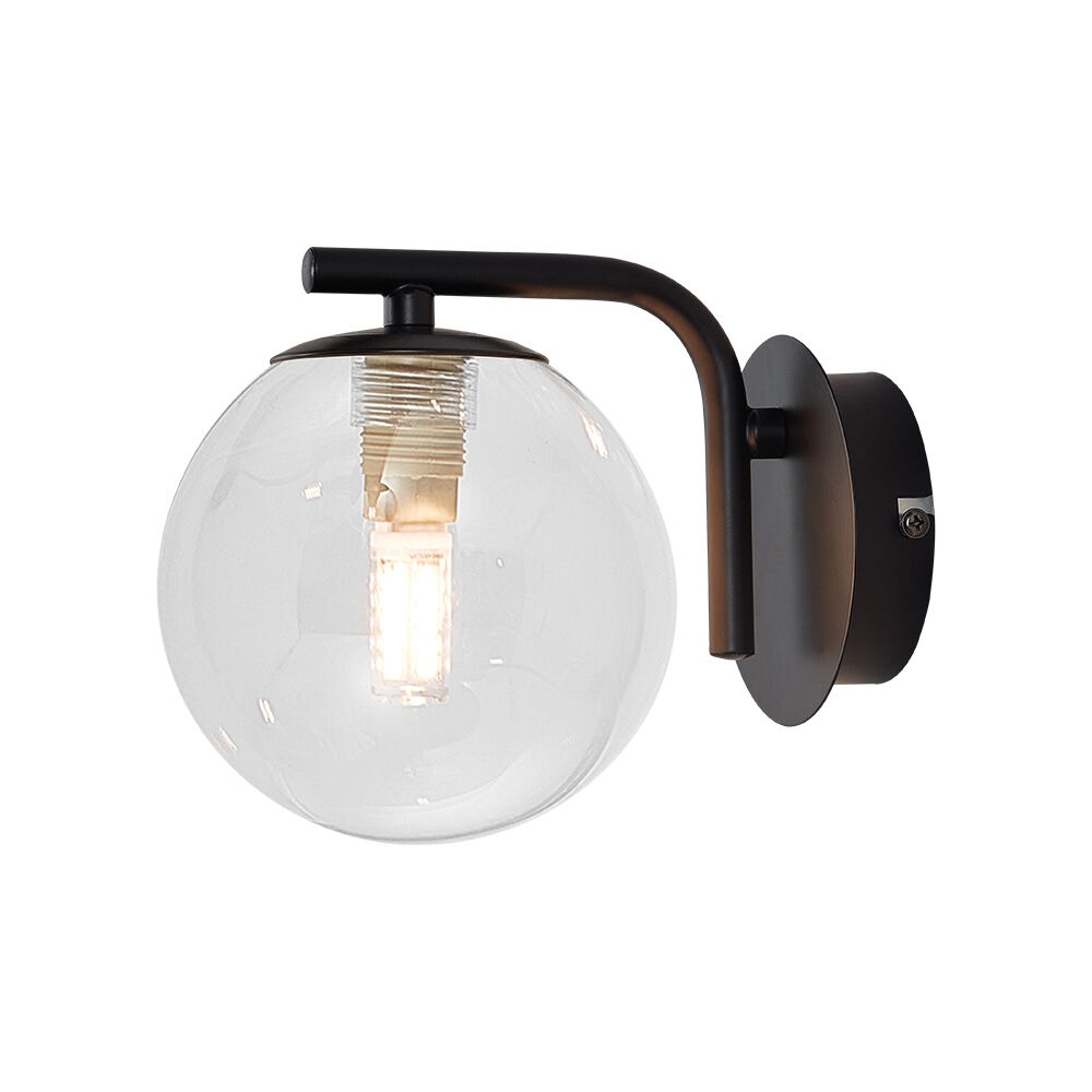 Aplica interior G9, IP20, neagra, Braytron