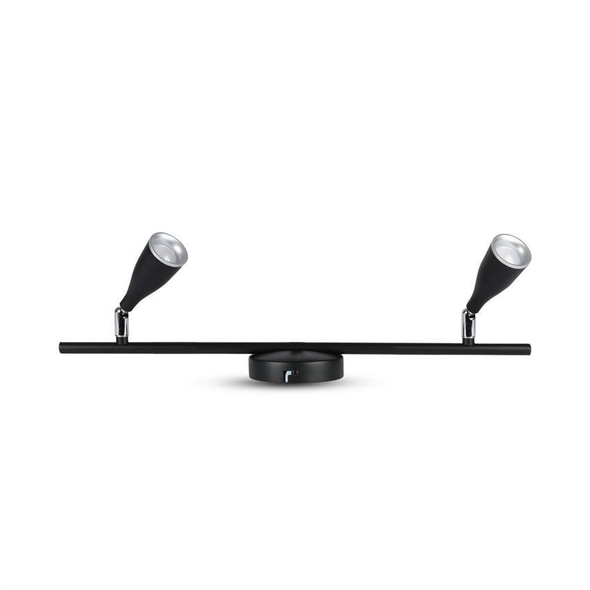 Aplica LED 9W, 360lm, lumina neutra, neagra, IP20, V-TAC