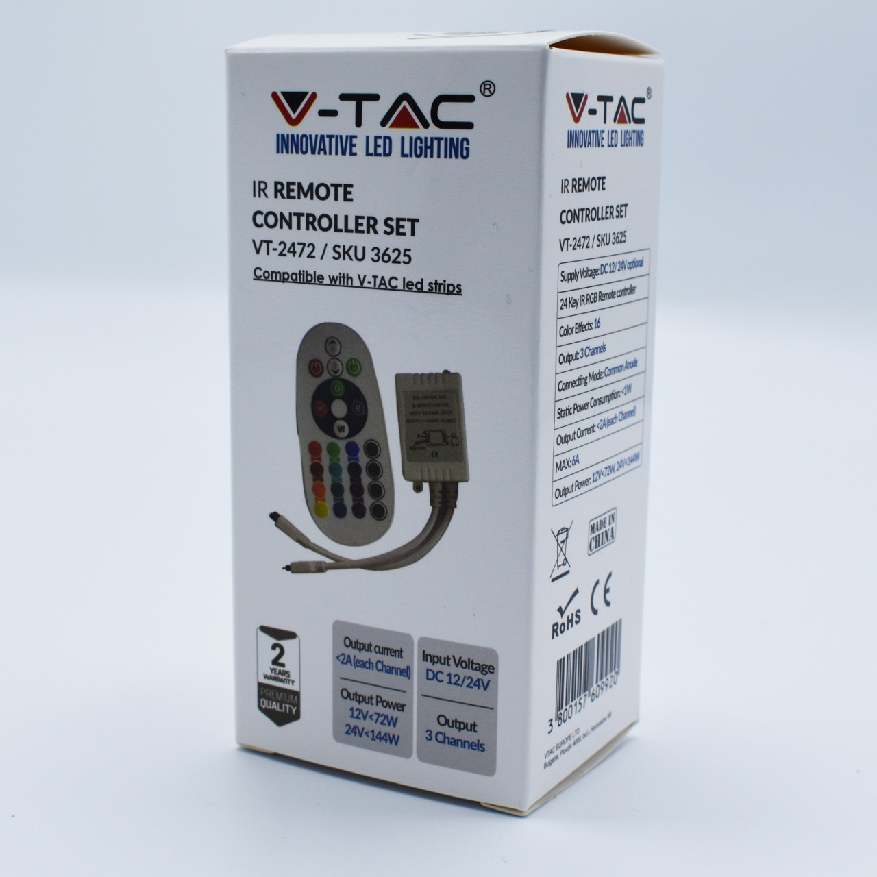 Controller 24 taste banda led RGB 12/24V 6A V-TAC