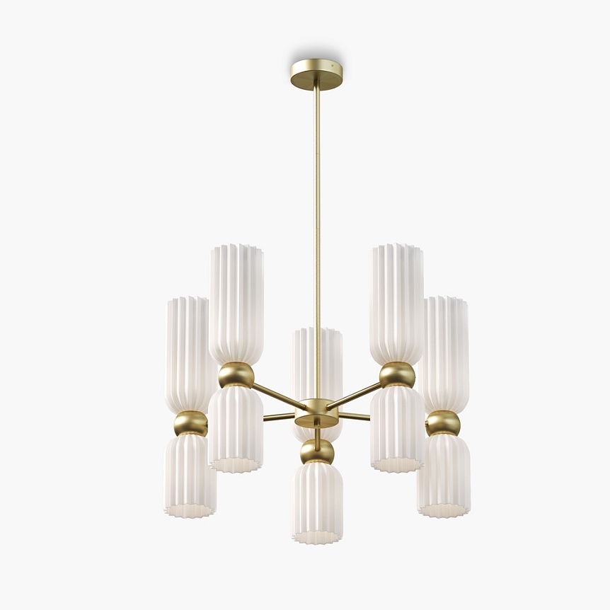 Lustra Antic 10xE14, IP20, alba+aurie, Maytoni