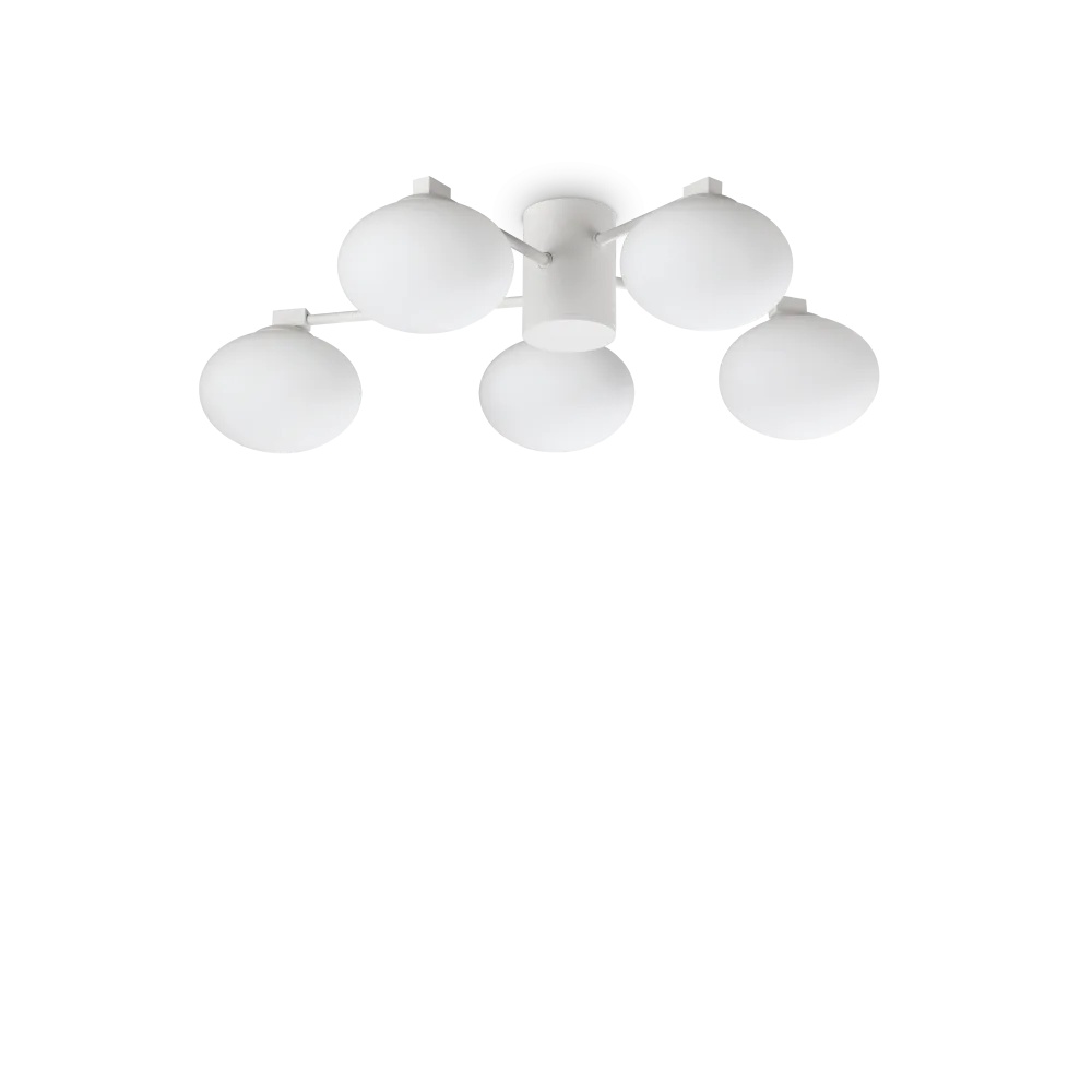 Lustra Hermes 5xG9, Ø600mm, IP20, alba, Ideal Lux