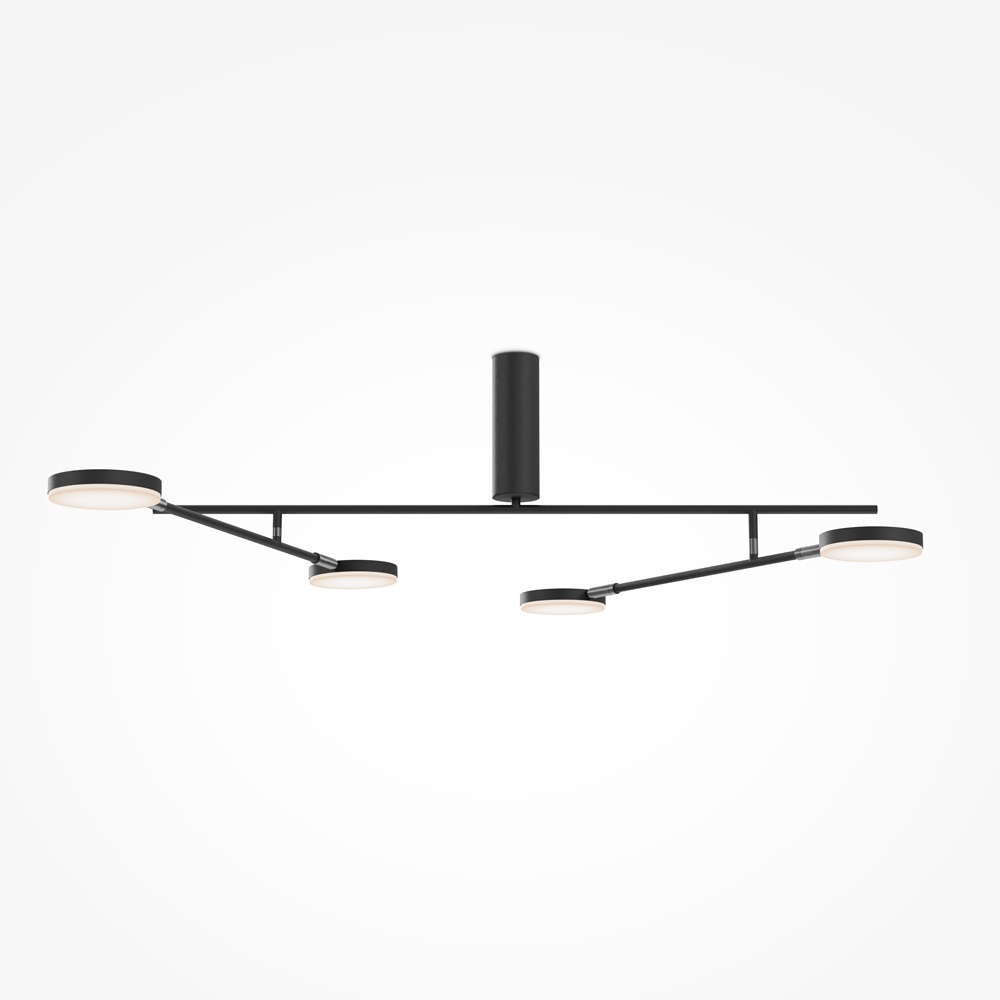 Lustra LED Fad, 26W, lumina calda (3000K), neagra, Maytoni