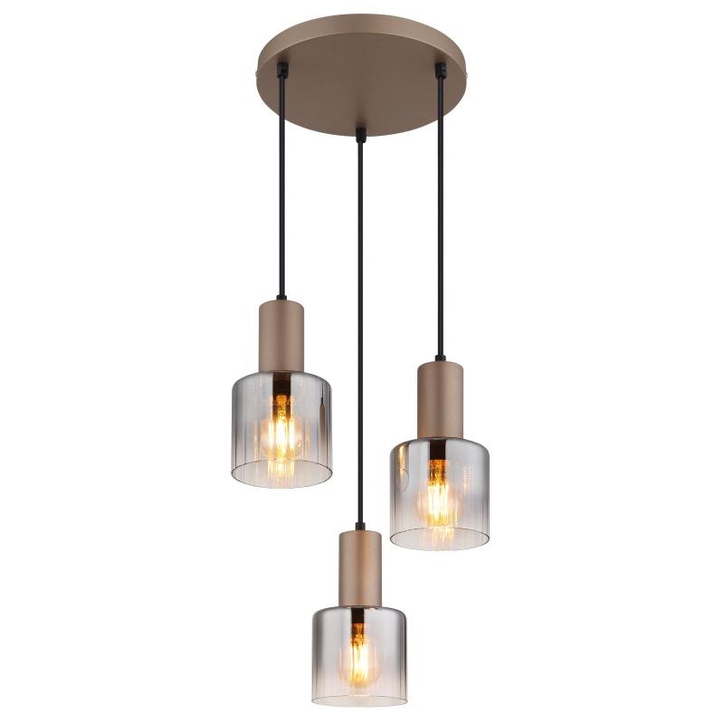 Lustra Walton, 3xE27, IP20, cafenie mat, Globo Lighting