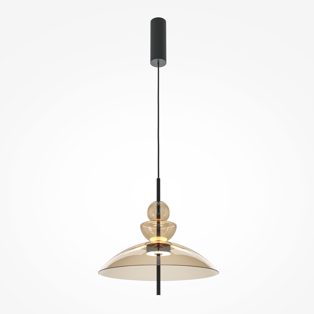 Pendul Bangkok, 12W, lumina calda (3000 K), negru, Maytoni