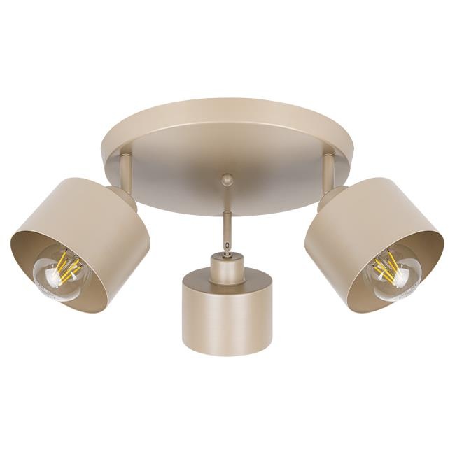 Plafoniera Elza 3xE27, orientabila, IP20, bej, Masterled