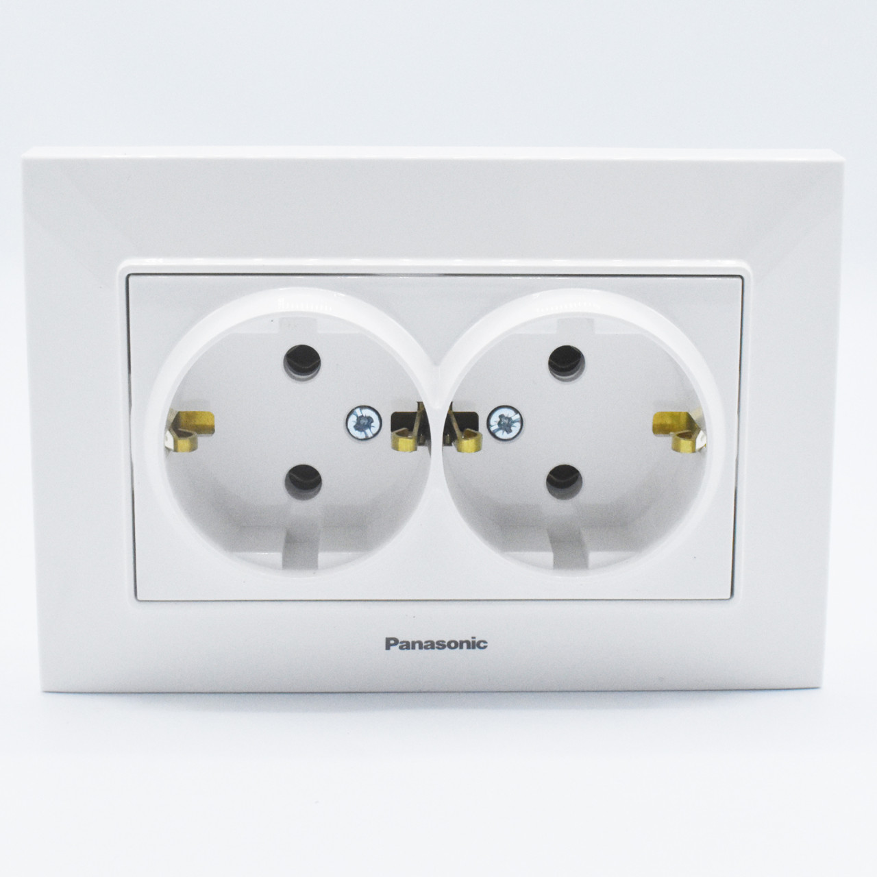 Priza dubla cu impamantare, 16A, IP20, Alb, Arkedia Slim