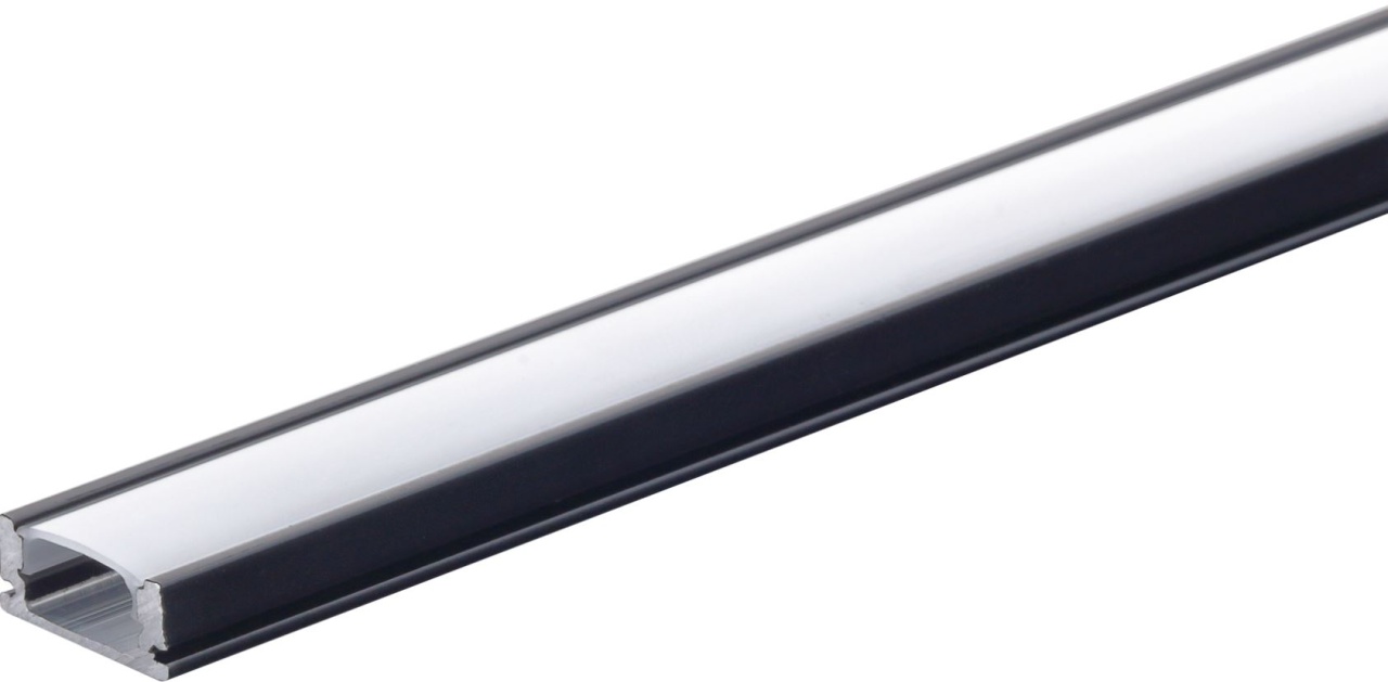 Profil Banda LED, aplicat (PT), aluminiu, negru + alb, 2m