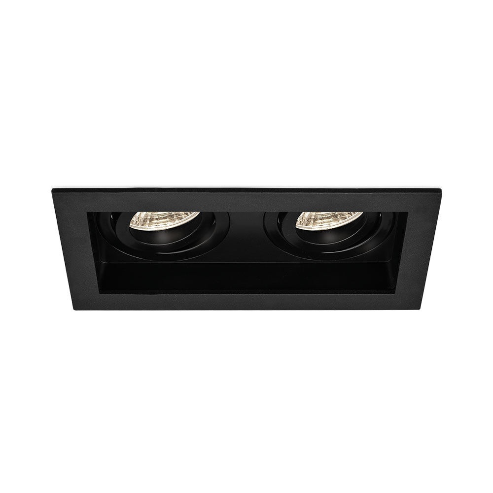 Spot incastrat, metal, negru, IP20, Braytron