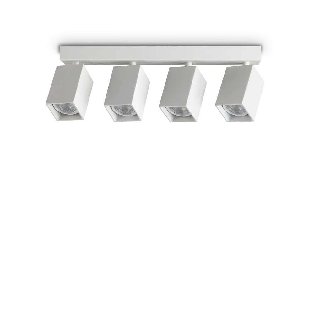 Spot linear Dynamite patrat 4xGU10, alb, Ideal Lux