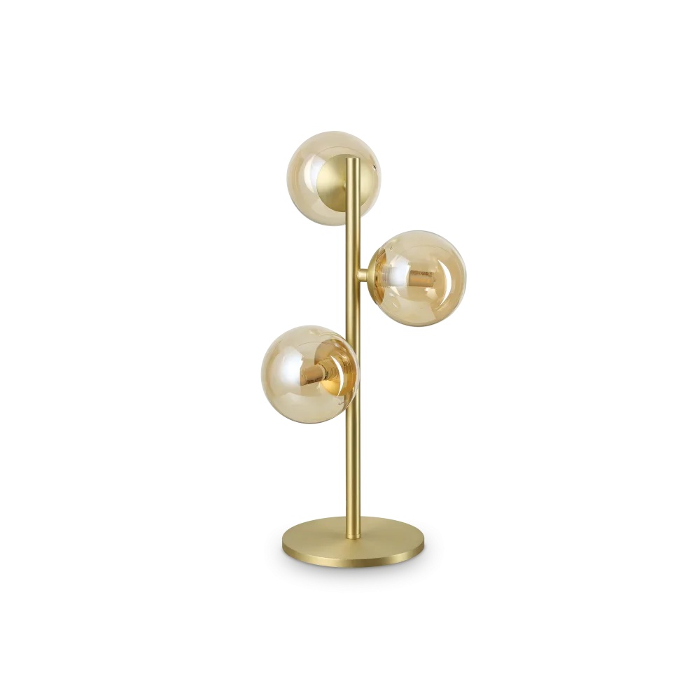 Veioza Perlage, 3xG9, IP20, aurie+ambra, Ideal Lux