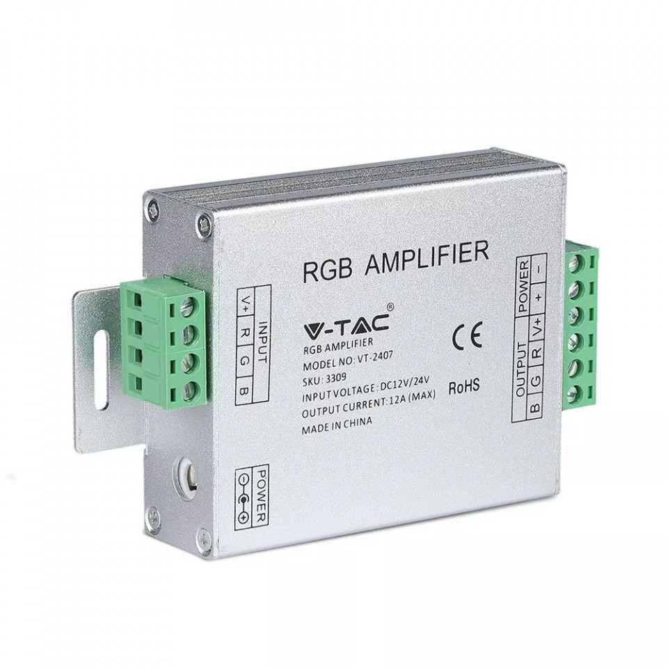 Amplificator banda led RGB 12A 12-24V V-TAC
