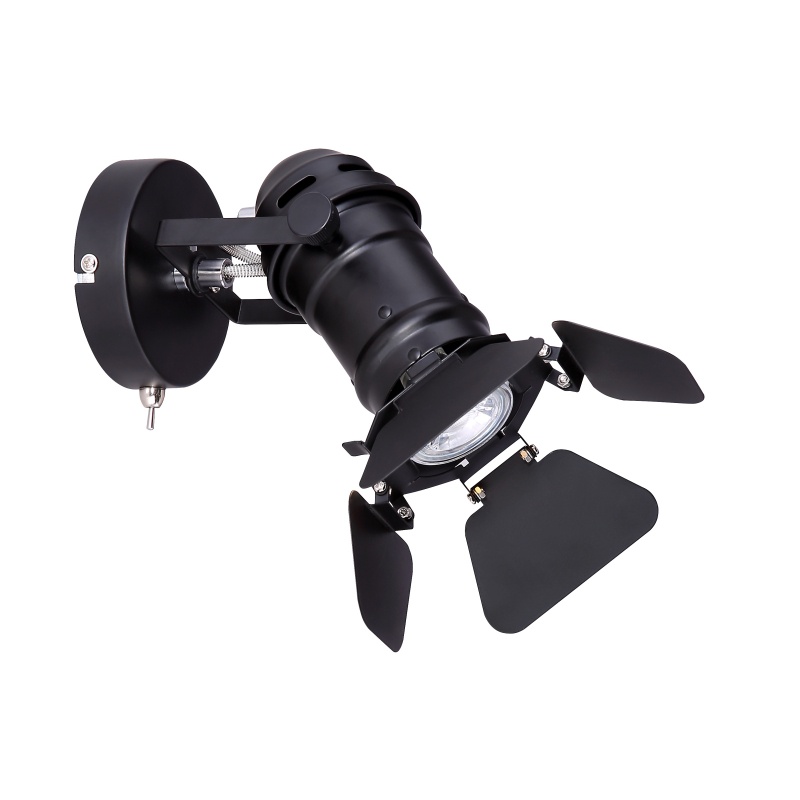 Aplica Egon, 1xGU10, IP20, negru mat, Globo Lighting