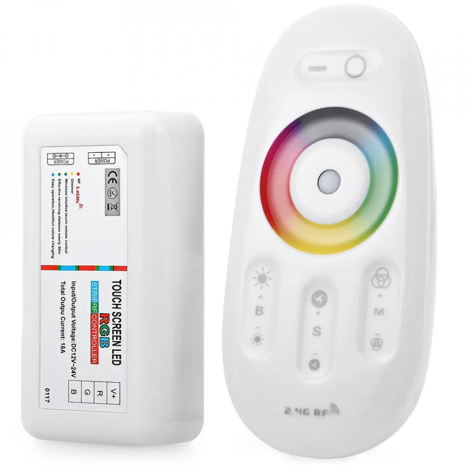 Controller banda led RGB touch, 12-24V, 18A, Masterled
