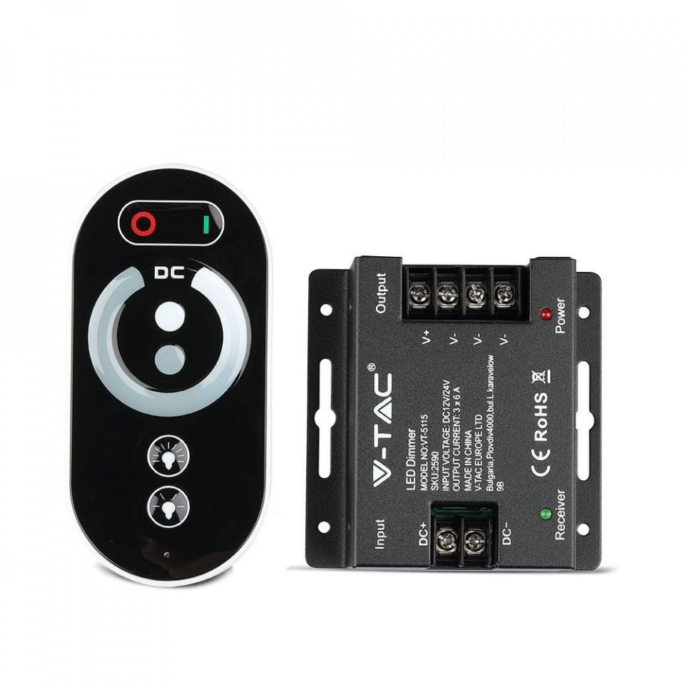 Controller banda led touch monocolor 12-24V 18A