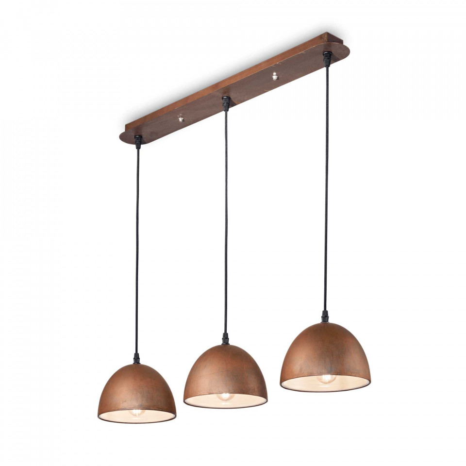 Lustra Folk 174235, 3xE27, cupru, IP20, Ideal Lux