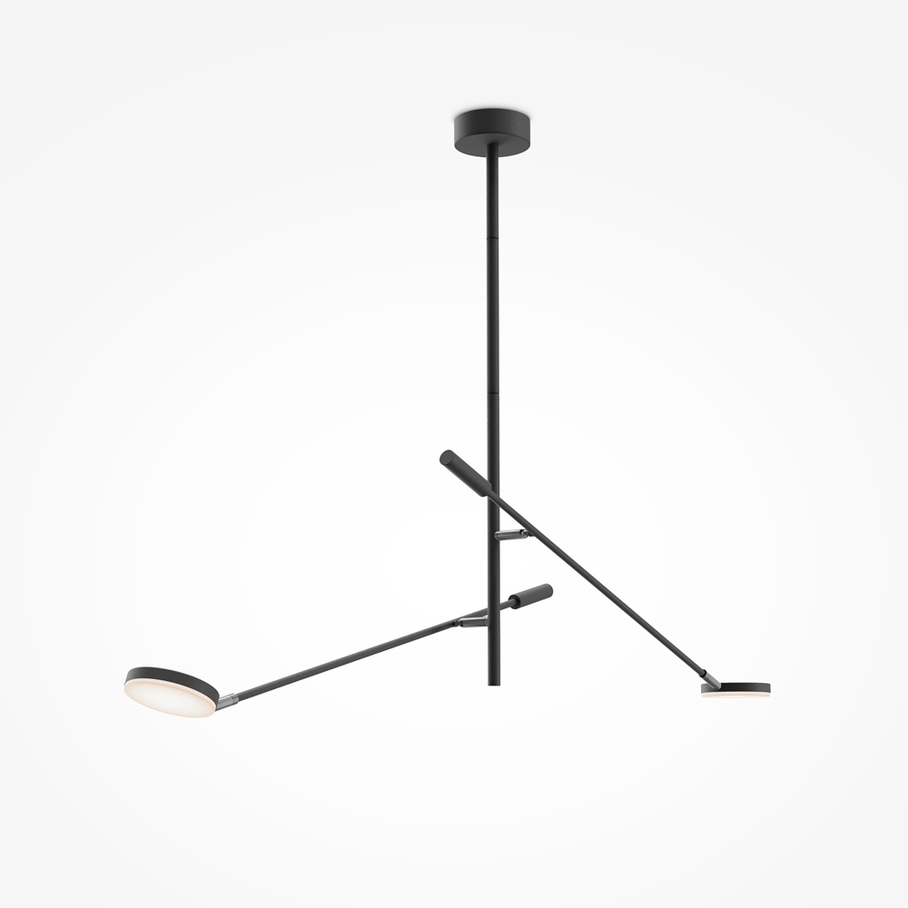 Lustra LED Fad, 15W, lumina calda (3000K), neagra, Maytoni