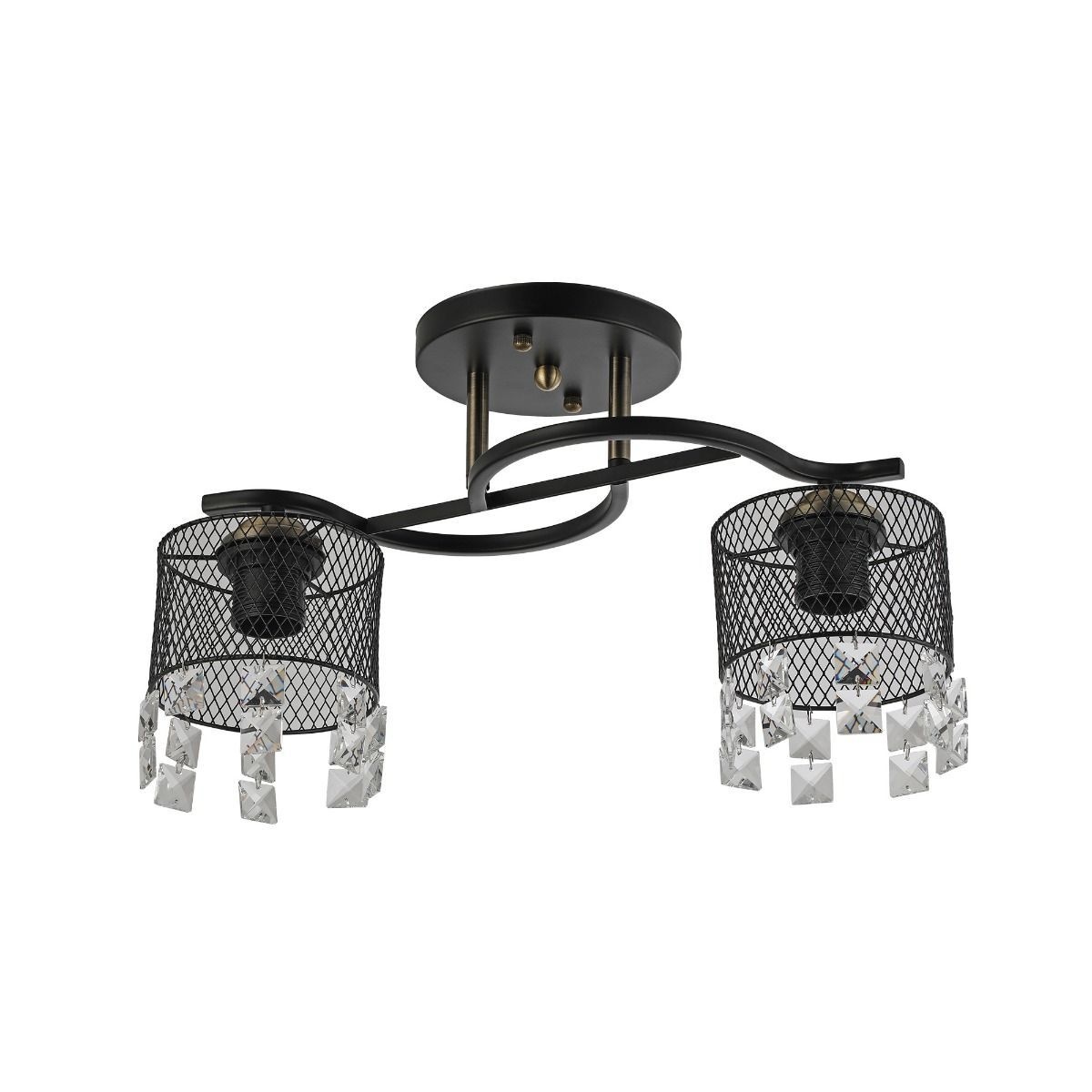 Lustra Lustros PL2, 2xE27, neagra, Klausen