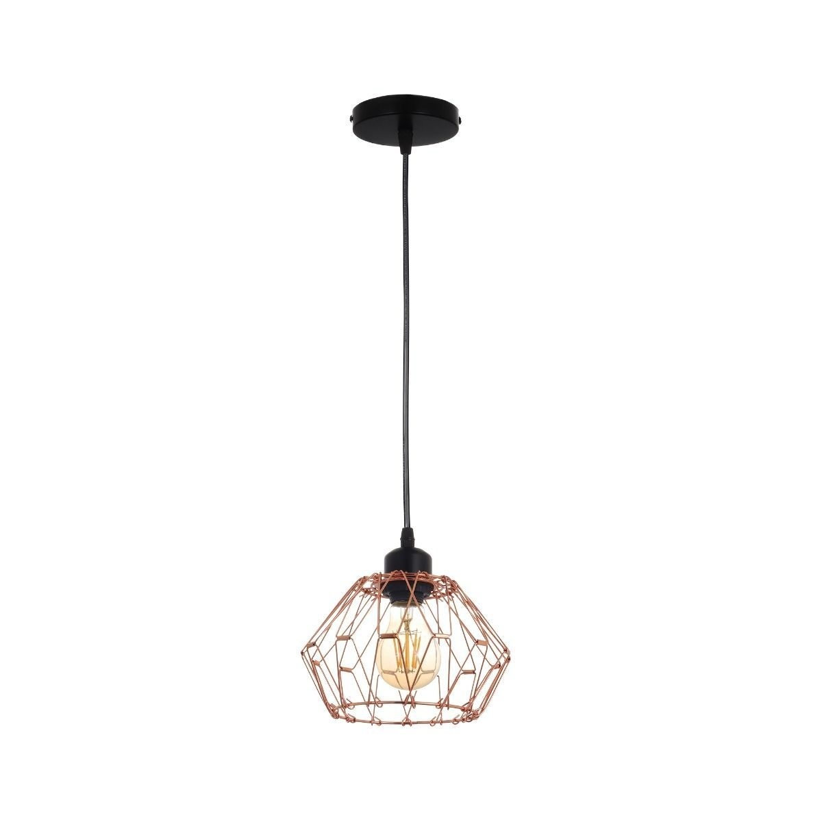 Pendul Formos SP1 RG, E27, auriu roz, Klausen