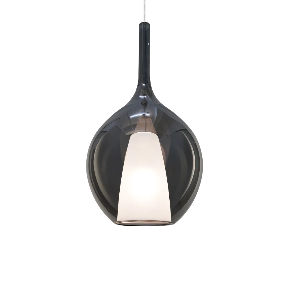 Pendul Kalique-2 1xE27, Ø280mm, IP20, fumuriu, Ideal Lux
