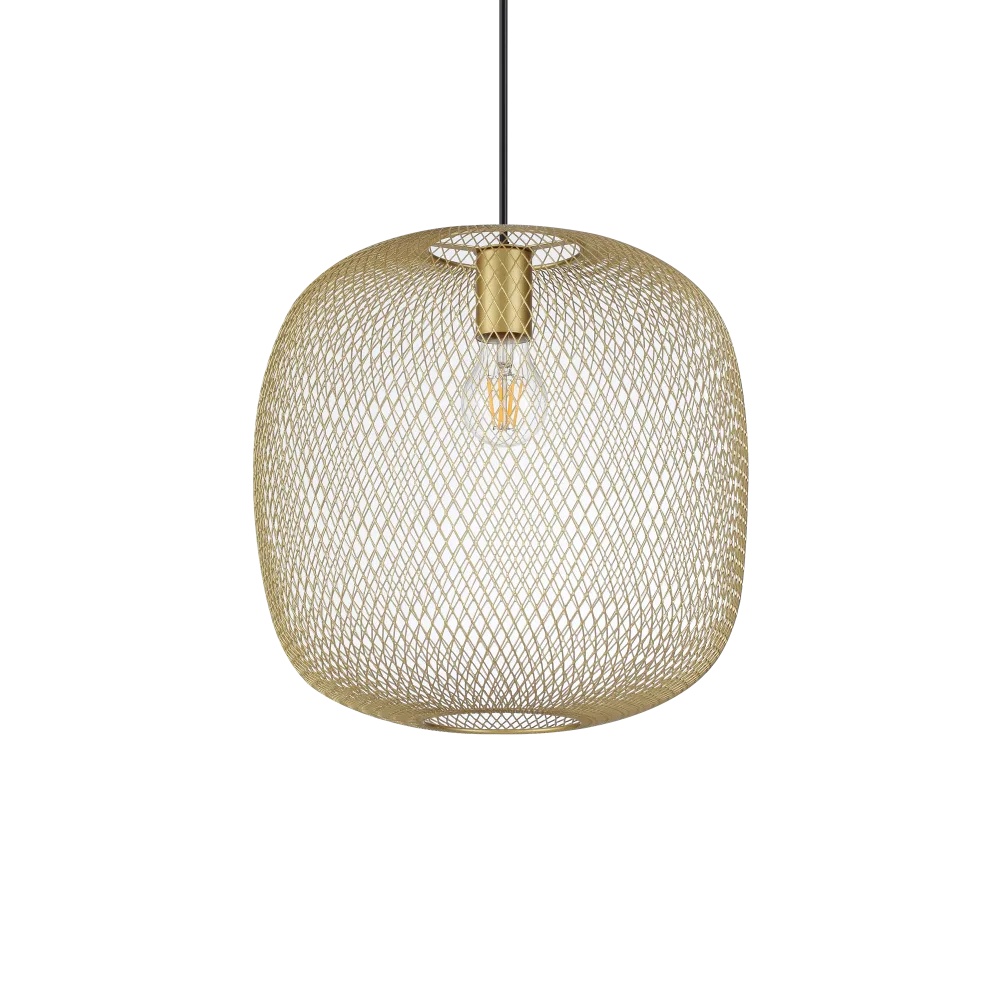 Pendul Net D34, 1xE27, IP20, auriu, Ideal Lux