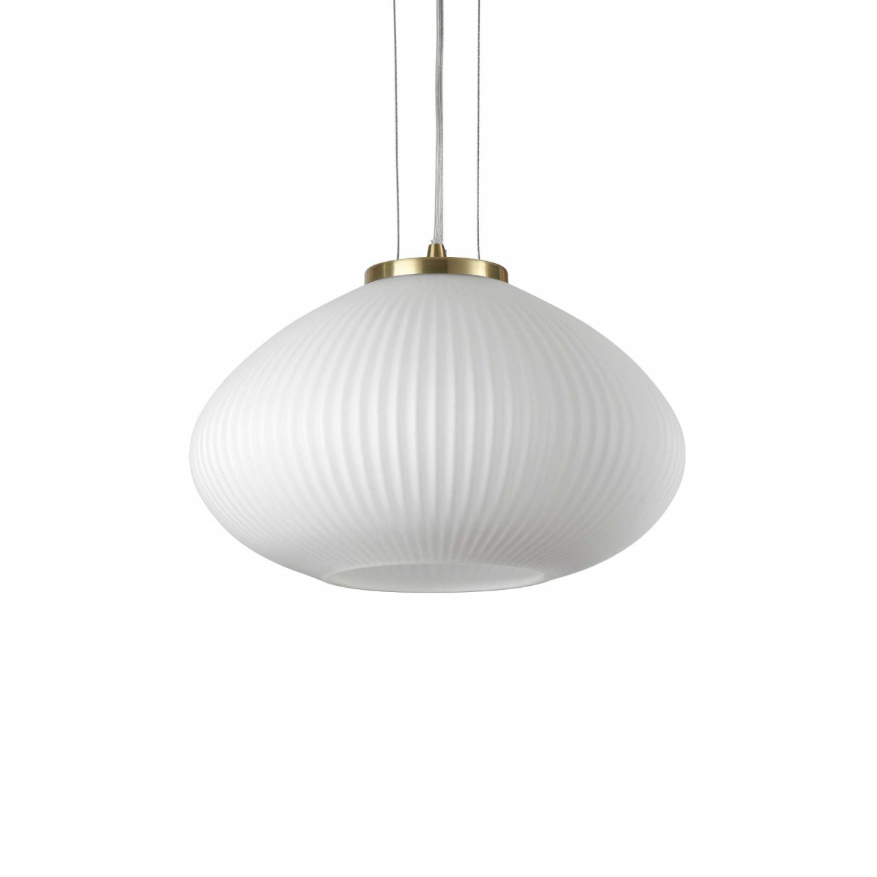 Pendul Plisse 264547, 1xE27, bronz+alb, IP20, Ideal Lux