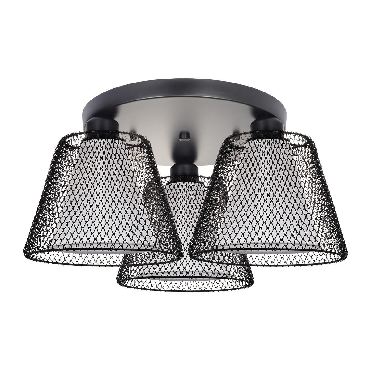 Plafoniera Novos PL3 R, 3xE27, neagra, Klausen