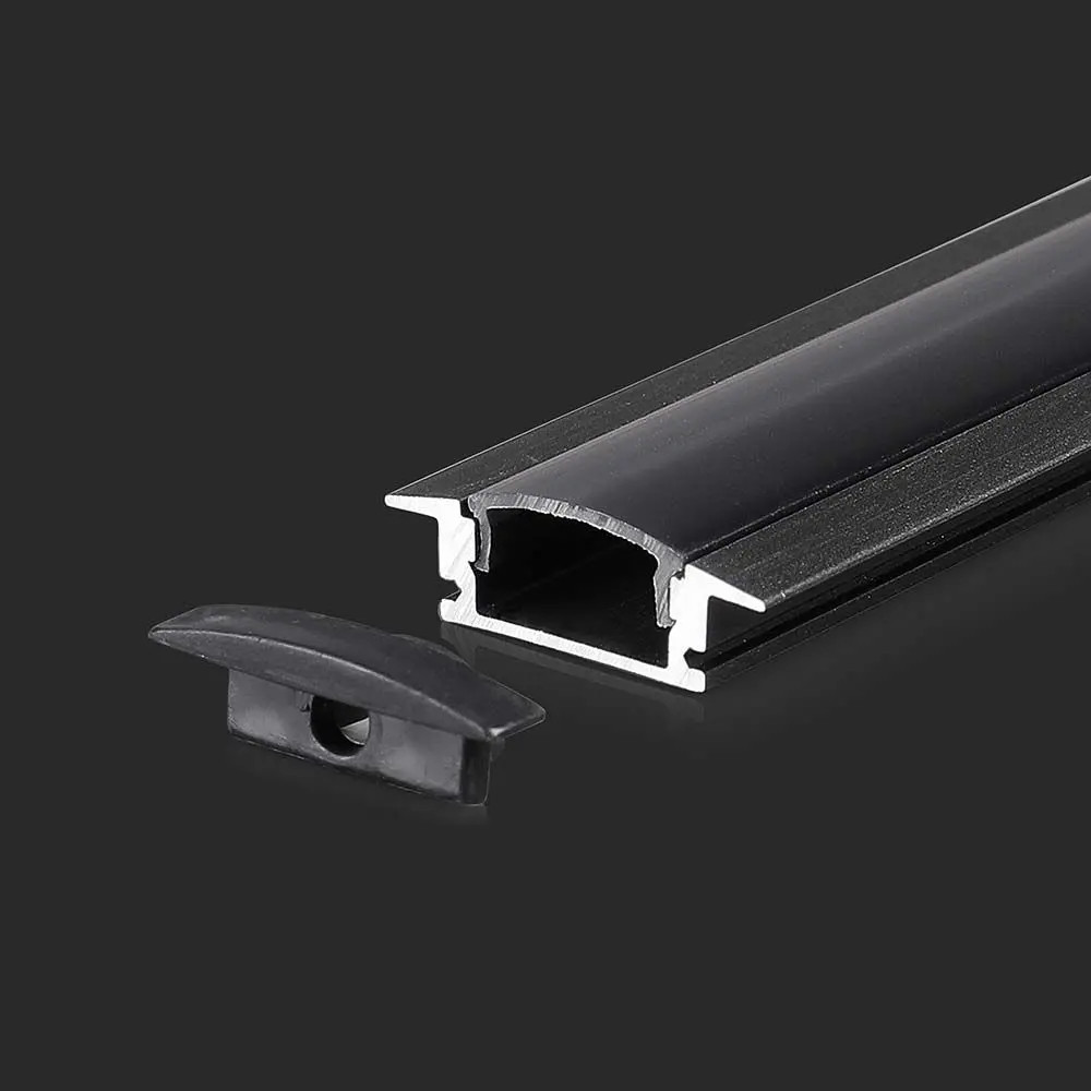 Profil de Banda LED, Incastrat (ST), Negru, 2m