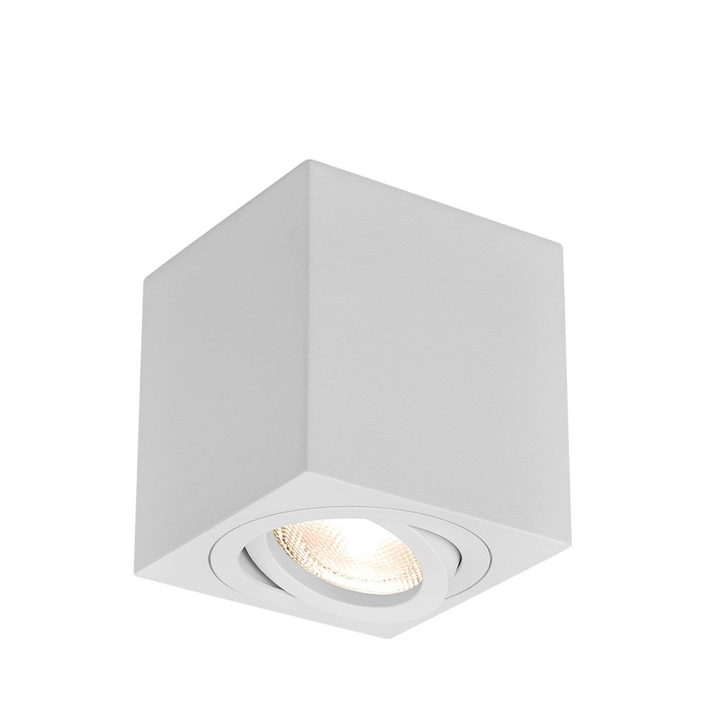 Spot aplicat GU10 Gama, aluminiu, alb, IP20, Braytron