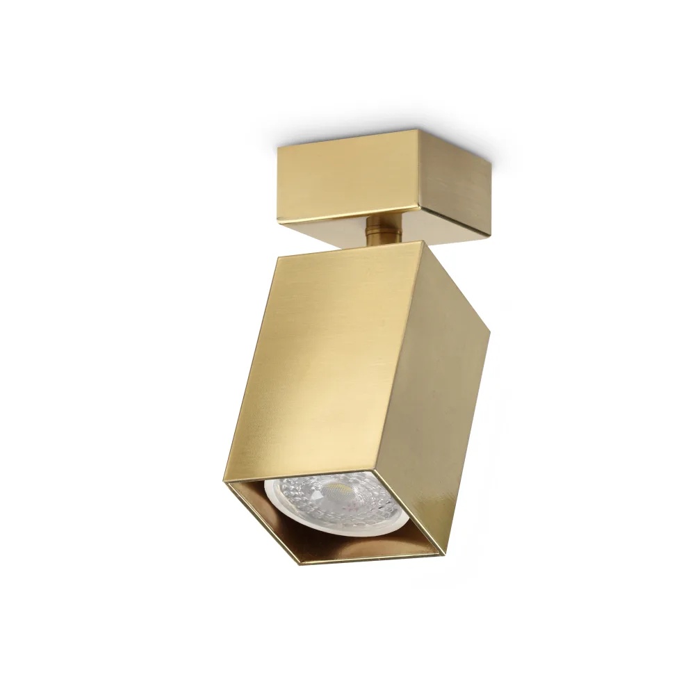 Spot Dynamite patrat 1xGU10, auriu, Ideal Lux