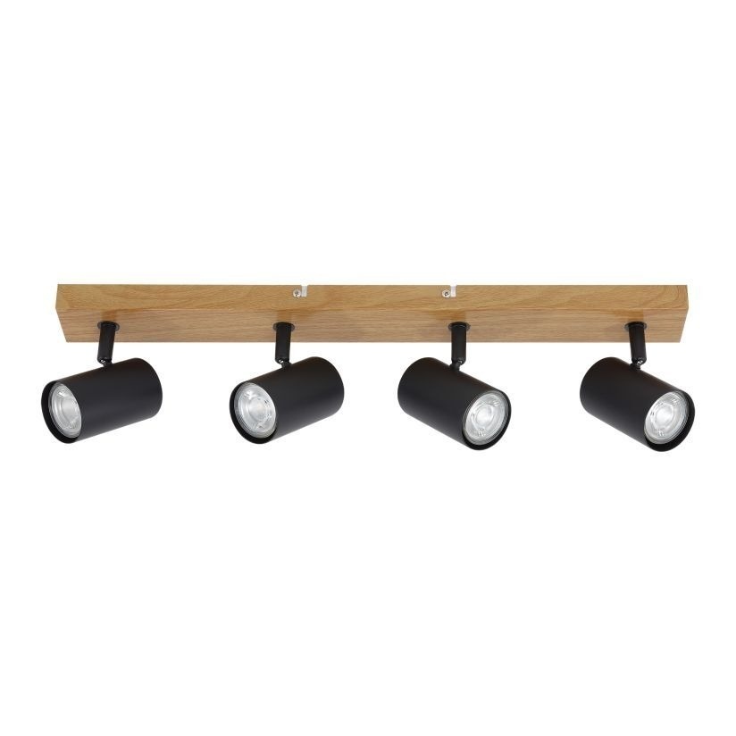 Spot interior Zinnia, 4xGU10, negru, natur, Klausen