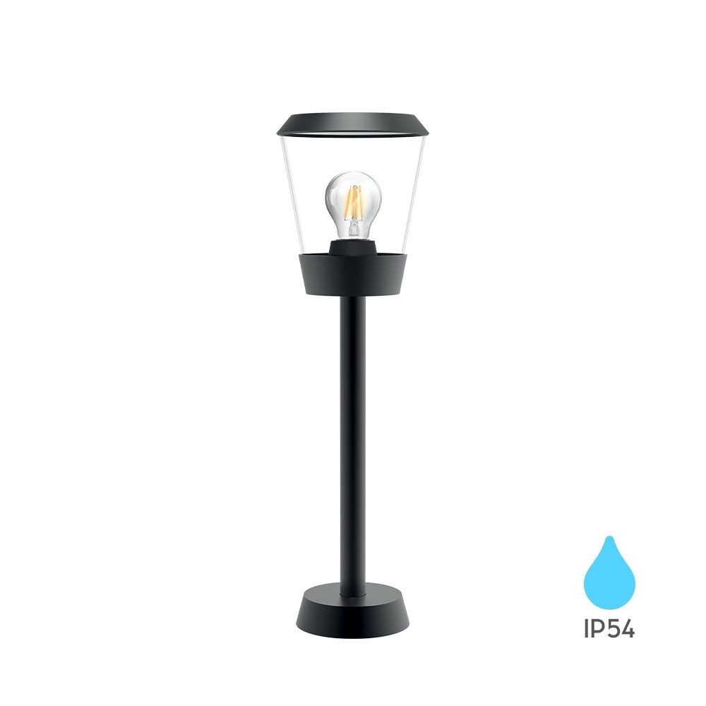 Stalp exterior E27, IP54, IK08, aluminiu, gri, Braytron
