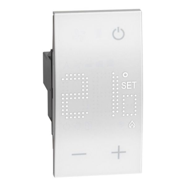 Termostat electronic de camera, 230V, 2 module, alb, Bticino Living Now