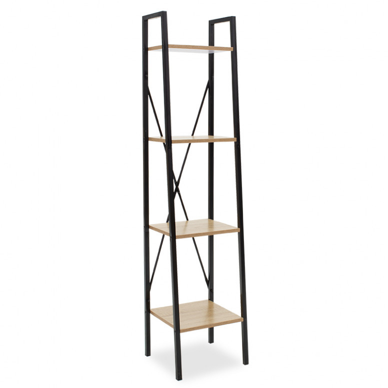 Biblioteca Ramon Natural-Negru 34x32x32x148 cm